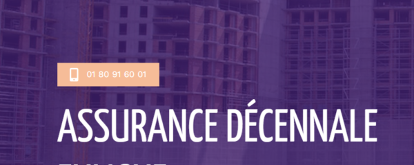 capture d'écran home page assurance décennale