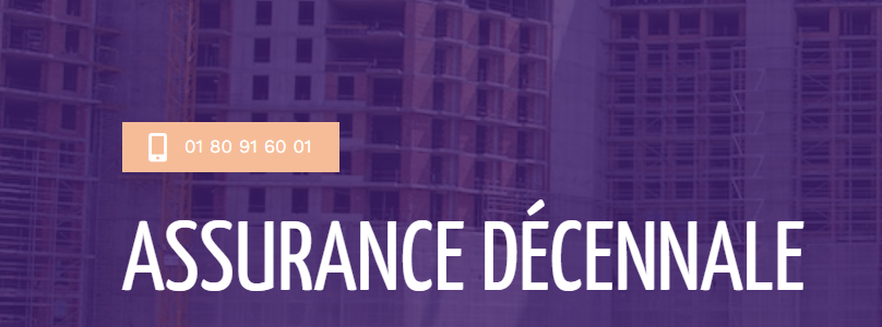 capture d'écran home page assurance décennale